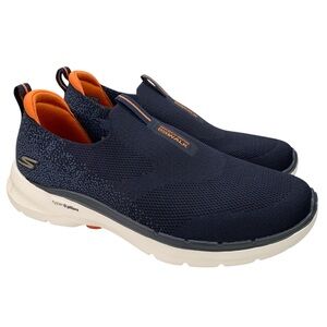 Skechers GoWalk Air Cooled Men's Navy Orange Slip-On Sneakers Size 10 Wide